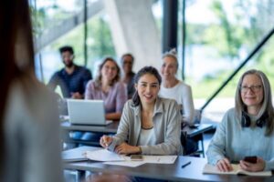 Higher ed professionals continuously learning through a classroom setting