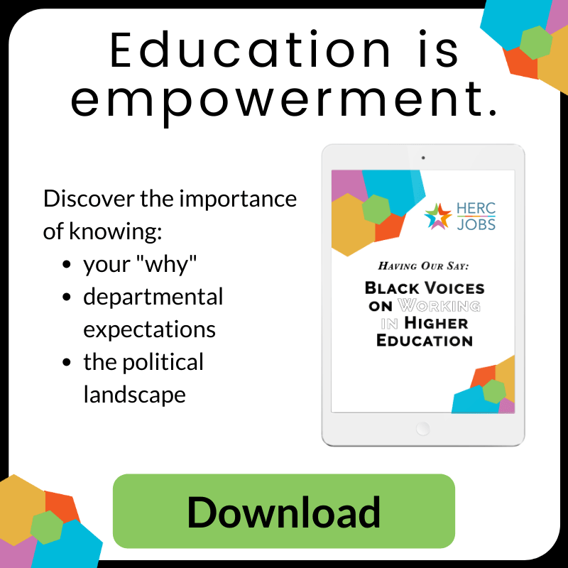 Download HERC ebook - Black Voices on Working in Higher Education